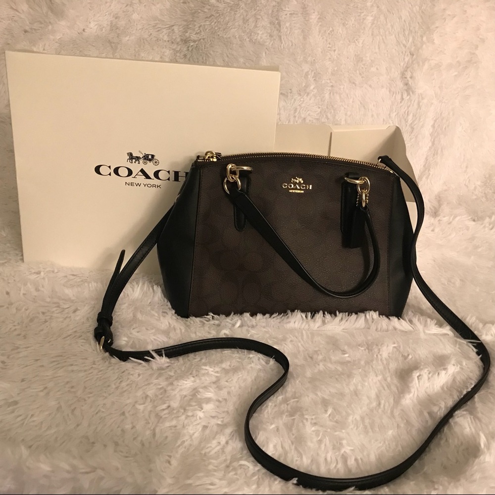 Coach Mini Christie Carryall Signature Black/Brown